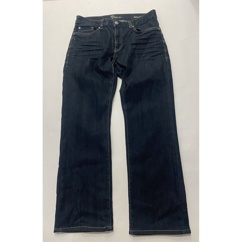 Fidelity Denim 50-11 Bound And Riveted Classic Straight Jeans. Size 33